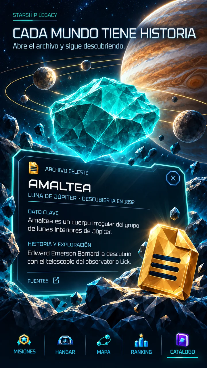 Imagen promocional de Starship Legacy: archivo de cuerpos celestes