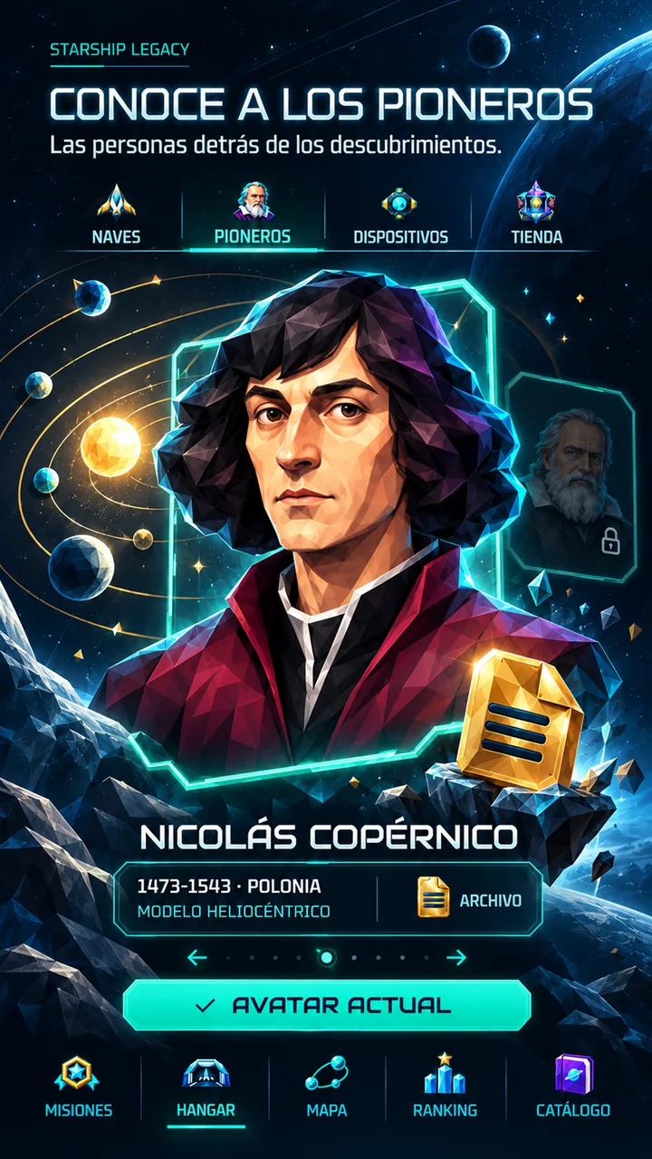 Imagen promocional de Starship Legacy: pioneros de la astronomía