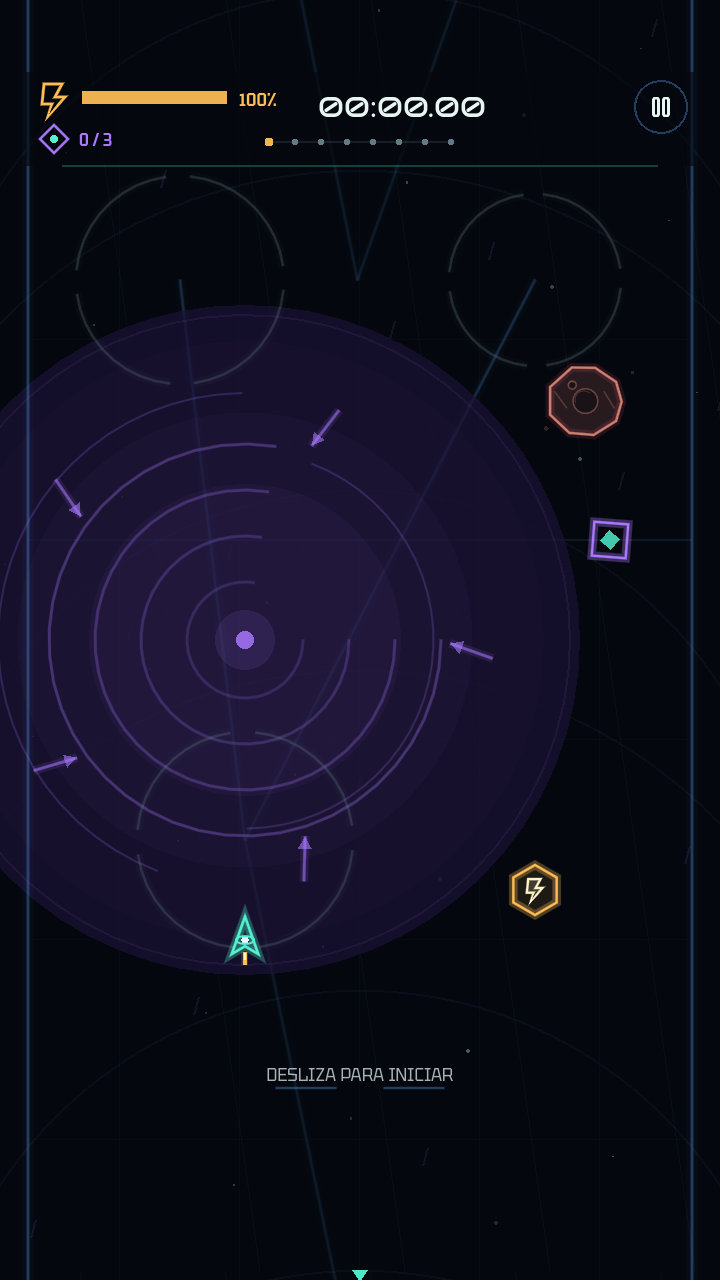 Carrera espacial real de Vector Drift en Android